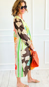 Underwater Bliss Long Sleeve Italian Dress-200 Dresses/Jumpsuits/Rompers-AMIRA-Coastal Bloom Boutique, find the trendiest versions of the popular styles and looks Located in Indialantic, FL