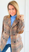 Autumn Lecture Elbow Patch Blazer-160 Jackets-JODIFL-Coastal Bloom Boutique, find the trendiest versions of the popular styles and looks Located in Indialantic, FL
