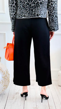 Luxe Ease Modal Crop Pant - Black-100 Pants-spin usa-Coastal Bloom Boutique, find the trendiest versions of the popular styles and looks Located in Indialantic, FL