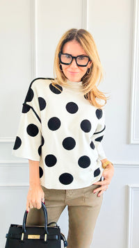 Dot To Dot Sweater-140 Sweaters-Z STUDIO-Coastal Bloom Boutique, find the trendiest versions of the popular styles and looks Located in Indialantic, FL