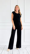 Hampton Waffle Knit Pants - Black-170 Bottoms-original usa-Coastal Bloom Boutique, find the trendiest versions of the popular styles and looks Located in Indialantic, FL