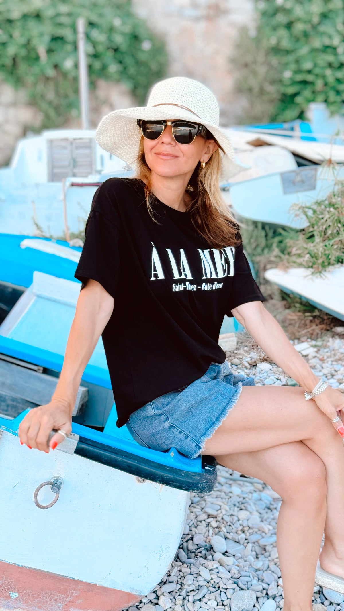 A La Mer Italian Top - Black-110 Short Sleeve Tops-Italianissimo-Coastal Bloom Boutique, find the trendiest versions of the popular styles and looks Located in Indialantic, FL