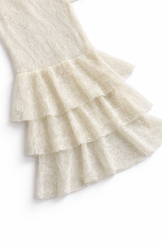 Whispered Lace Ruffle Italian Top