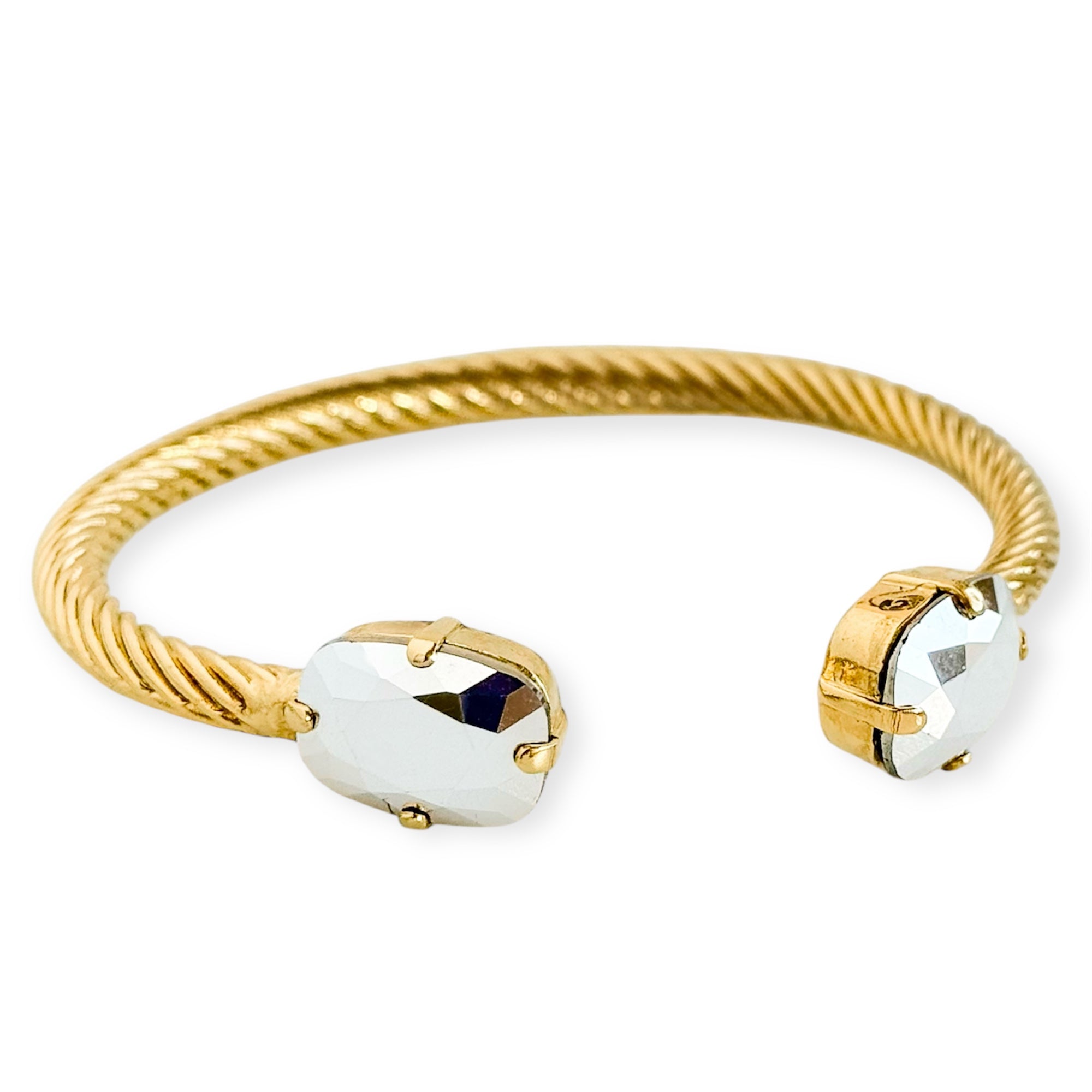Charlotte Cuff Bracelet- Chrome-230 Jewelry-TOVA-Coastal Bloom Boutique, find the trendiest versions of the popular styles and looks Located in Indialantic, FL