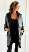 Midnight Embrace Coat-160 Jackets-ROUSSEAU-Coastal Bloom Boutique, find the trendiest versions of the popular styles and looks Located in Indialantic, FL
