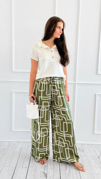 Abstract Graphic Italian Pant-100 Pants-JOY & LOVE-Coastal Bloom Boutique, find the trendiest versions of the popular styles and looks Located in Indialantic, FL
