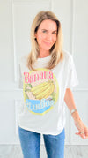 Banana Vibes Italian Graphic tee-110 Short Sleeve Tops-ZR ITALY-Coastal Bloom Boutique, find the trendiest versions of the popular styles and looks Located in Indialantic, FL