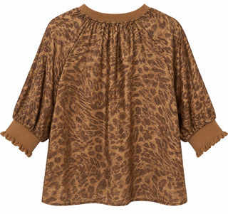 Shimmer Leopard Print Statement Top