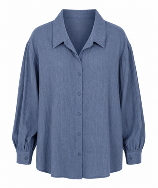 Elegance Textured Button Front Top