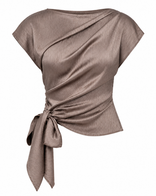 Satin Wrap Top