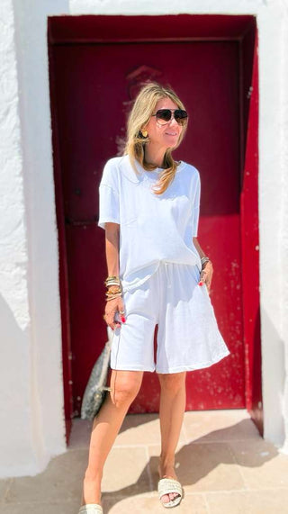 Coffee Run Cotton Set- White