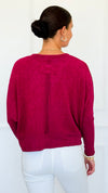 Brushed Melange Sweater - Cabernet-140 Sweaters-Zenana-Coastal Bloom Boutique, find the trendiest versions of the popular styles and looks Located in Indialantic, FL