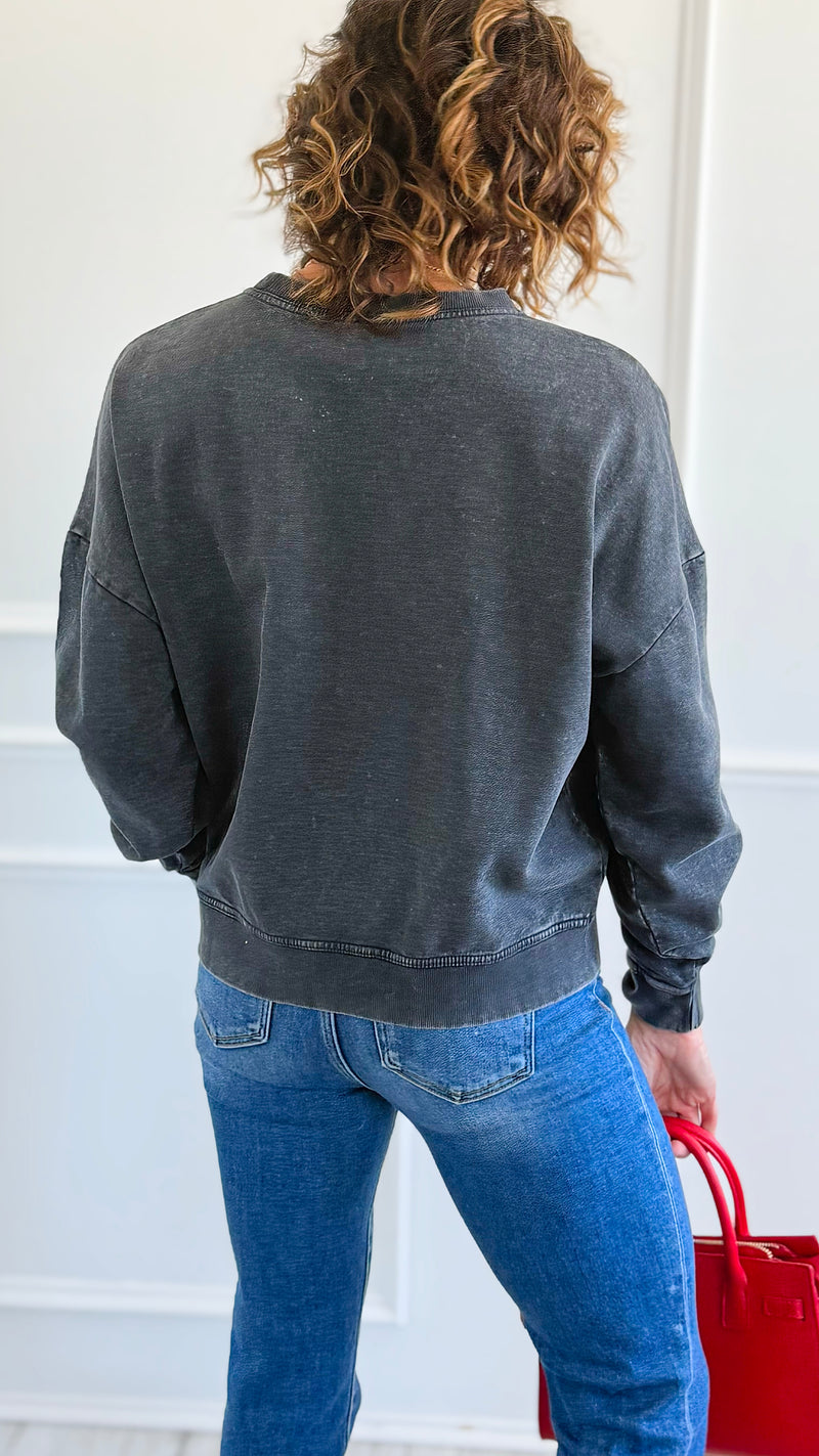 Pre Order - Showtime Circus Italian Sweatshirt-110 Long Sleeve Tops-FIRSTAGE-Coastal Bloom Boutique, find the trendiest versions of the popular styles and looks Located in Indialantic, FL