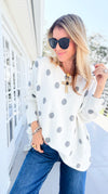 Shadow Dots Italian Milano Sweater-140 Sweaters-SORPRESA-Coastal Bloom Boutique, find the trendiest versions of the popular styles and looks Located in Indialantic, FL