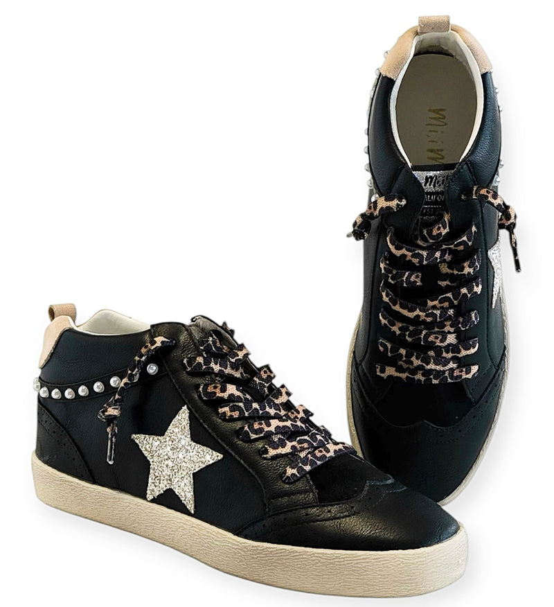 Daisy Studded Star Sneaker-250 Shoes-miracle miles-Coastal Bloom Boutique, find the trendiest versions of the popular styles and looks Located in Indialantic, FL