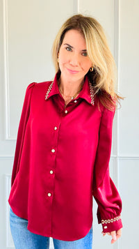 Regal Glow Blouse-110 Long Sleeve Tops-LA' ROS-Coastal Bloom Boutique, find the trendiest versions of the popular styles and looks Located in Indialantic, FL