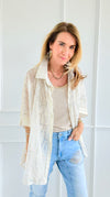 Radiant Lace Illusion Italian Blouse-170 Bottoms-SEÑORITA C-Coastal Bloom Boutique, find the trendiest versions of the popular styles and looks Located in Indialantic, FL