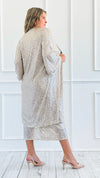 Golden Hour Sequin Kimono-150 Cardigans/Layers-V6-Coastal Bloom Boutique, find the trendiest versions of the popular styles and looks Located in Indialantic, FL