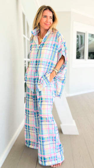 Pre Auth Pastel Plaid Italian Pant