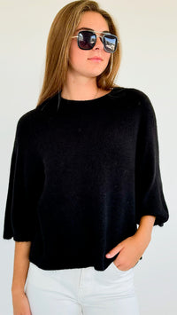 Dreamy Soft Italian Sweater- Black-140 Sweaters-Italianissimo-Coastal Bloom Boutique, find the trendiest versions of the popular styles and looks Located in Indialantic, FL