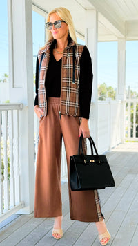Talk of the Town Plaid Vest-160 Jackets-JODIFL-Coastal Bloom Boutique, find the trendiest versions of the popular styles and looks Located in Indialantic, FL