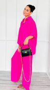 Desert Sunset Draped Set - Hot Pink-210 Loungewear/Sets-ODDI-Coastal Bloom Boutique, find the trendiest versions of the popular styles and looks Located in Indialantic, FL