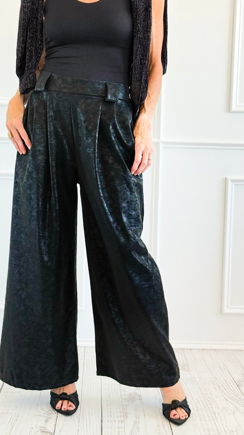 Starlit Italian Flare- Leg Pant- Black-100 Pants-AZUL MONACO-Coastal Bloom Boutique, find the trendiest versions of the popular styles and looks Located in Indialantic, FL