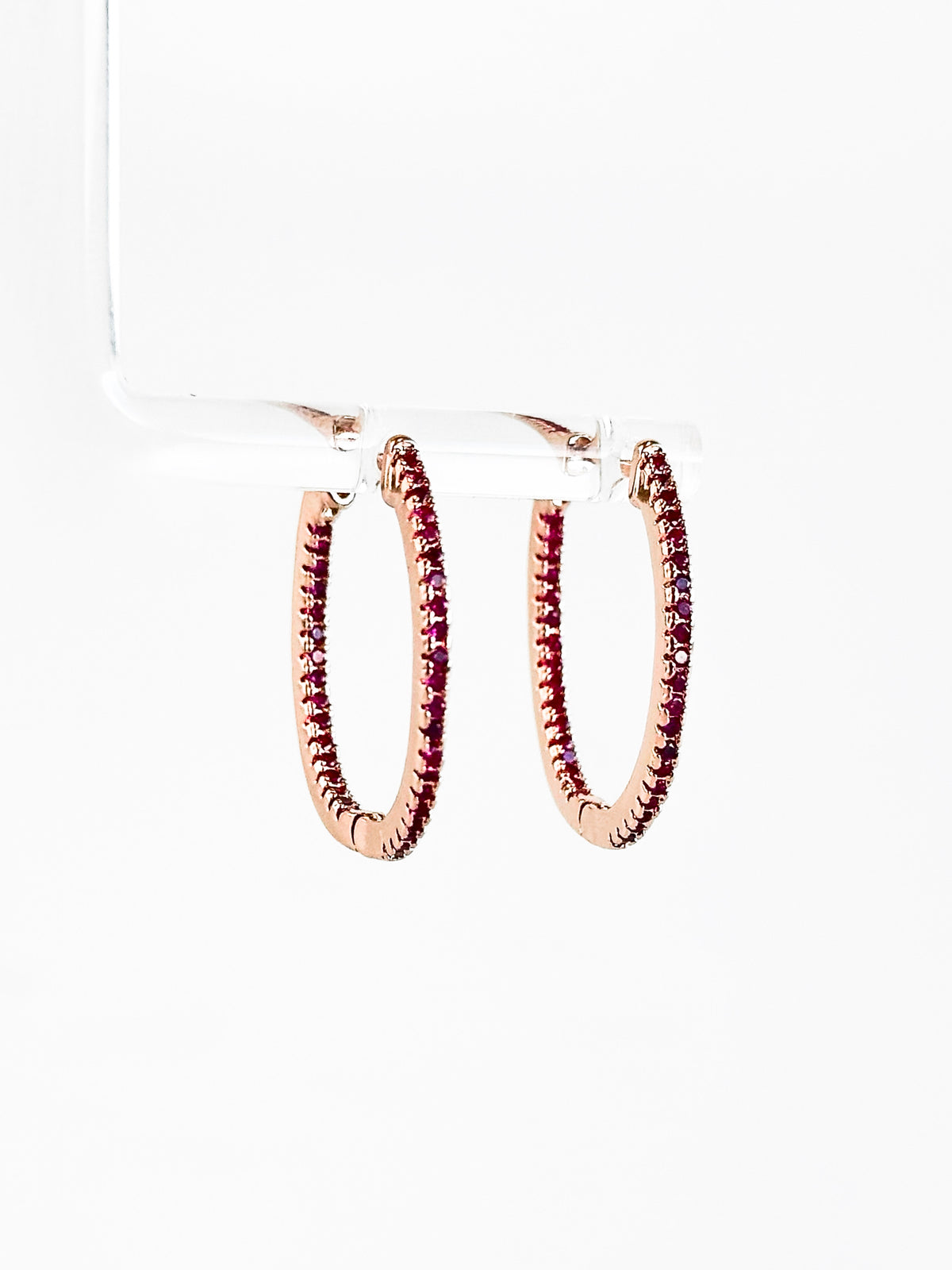 Rosé Glow Hoop Earrings-Chasing Bandits-Coastal Bloom Boutique, find the trendiest versions of the popular styles and looks Located in Indialantic, FL