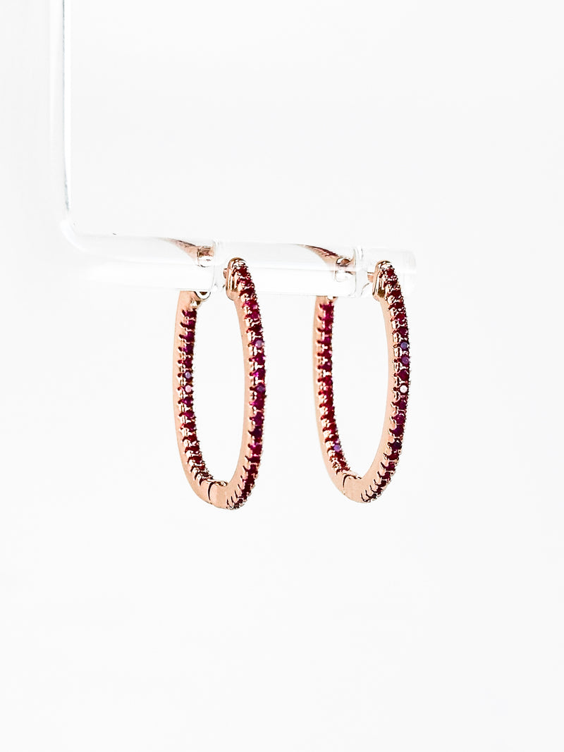 Rosé Glow Hoop Earrings-Chasing Bandits-Coastal Bloom Boutique, find the trendiest versions of the popular styles and looks Located in Indialantic, FL