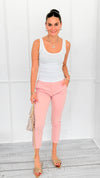 Make Me Blush Italian Pant-100 Pants-V SKY-Coastal Bloom Boutique, find the trendiest versions of the popular styles and looks Located in Indialantic, FL