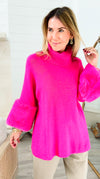 Fabulous Fur Sweater- Fuchsia-140 Sweaters-DEEP PINK-Coastal Bloom Boutique, find the trendiest versions of the popular styles and looks Located in Indialantic, FL