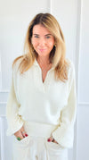 Cloud Nine Knit Sweater - Cream-140 Sweaters-Promesa-Coastal Bloom Boutique, find the trendiest versions of the popular styles and looks Located in Indialantic, FL