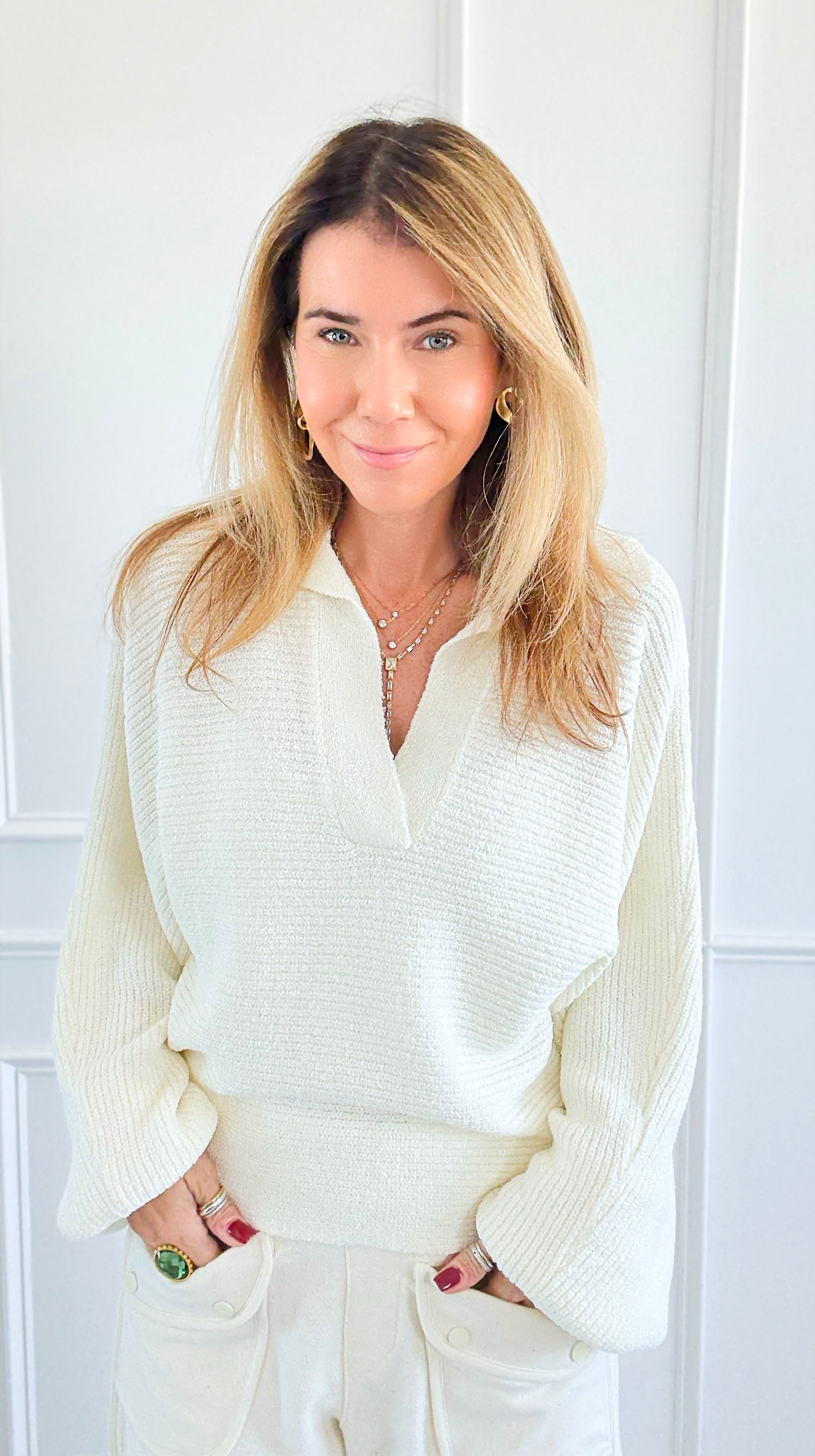 Cloud Nine Knit Sweater - Cream-140 Sweaters-Promesa-Coastal Bloom Boutique, find the trendiest versions of the popular styles and looks Located in Indialantic, FL
