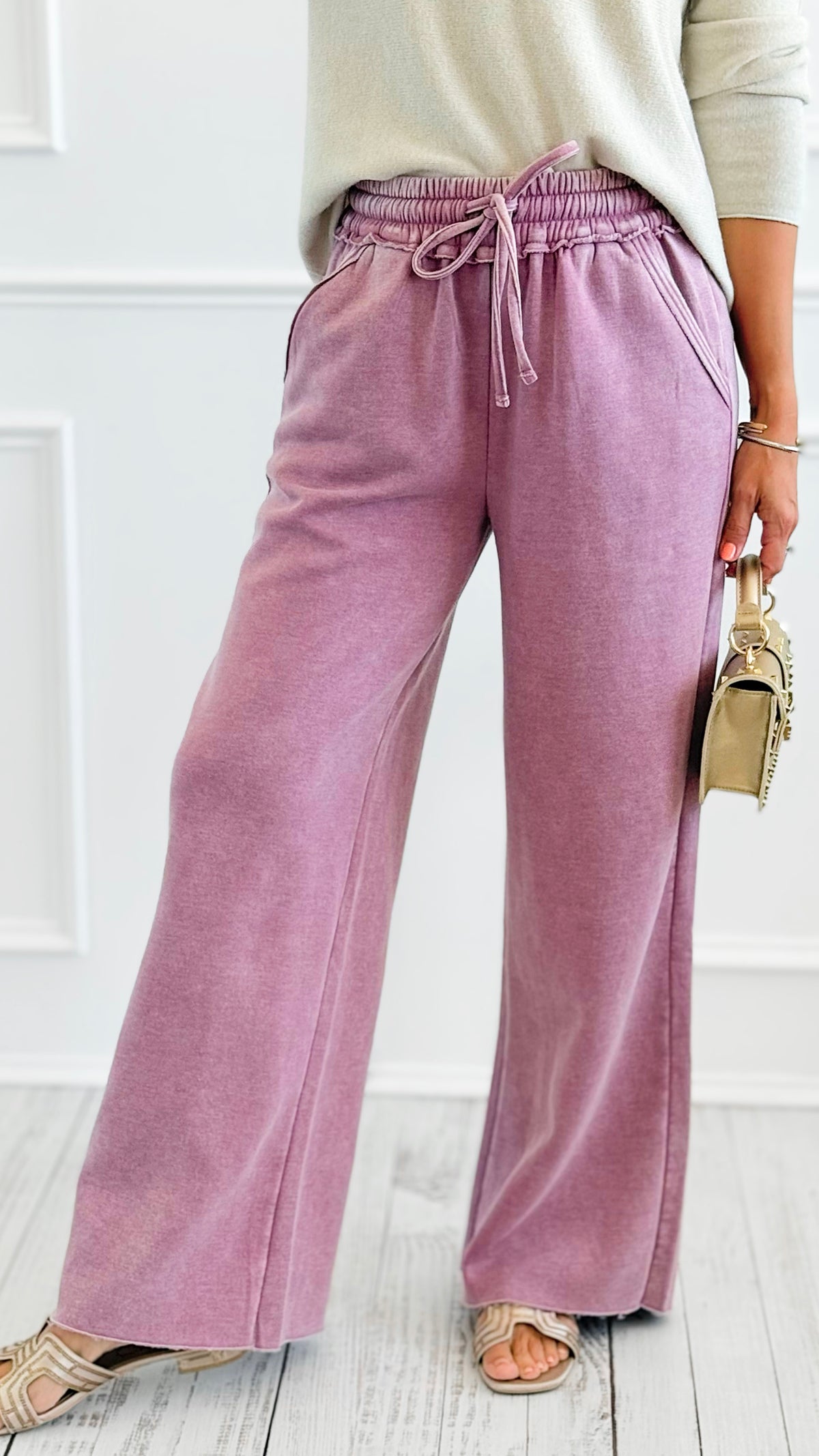 Daydream Lounge Pants - Lt. Rose-100 Pants-Zenana-Coastal Bloom Boutique, find the trendiest versions of the popular styles and looks Located in Indialantic, FL