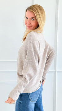 Ribbed Italian Pullover- Mocha-140 Sweaters-Italianissimo-Coastal Bloom Boutique, find the trendiest versions of the popular styles and looks Located in Indialantic, FL