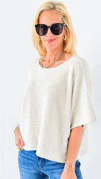 Winter in Amalfi Italian Top - Ecru-140 Sweaters-Italianissimo-Coastal Bloom Boutique, find the trendiest versions of the popular styles and looks Located in Indialantic, FL