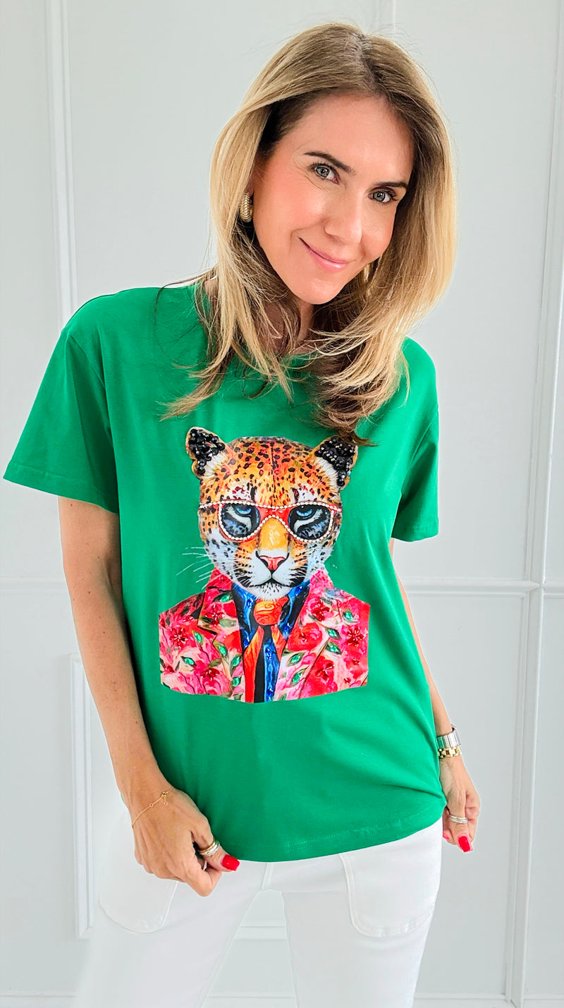 Wild in Bloom Leopard Top-110 Short Sleeve Tops-Over Apparel-Coastal Bloom Boutique, find the trendiest versions of the popular styles and looks Located in Indialantic, FL