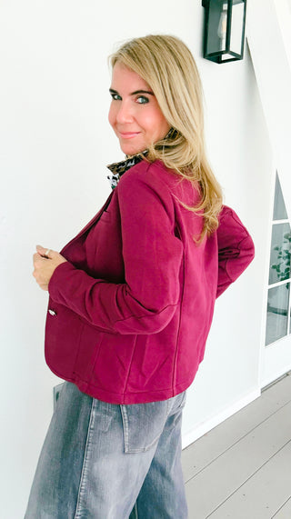 The Ini Italian Blazer - Burgundy
