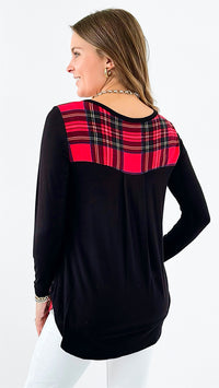 Plaid Charm Button-Up Top-110 Long Sleeve Tops-a.gain-Coastal Bloom Boutique, find the trendiest versions of the popular styles and looks Located in Indialantic, FL