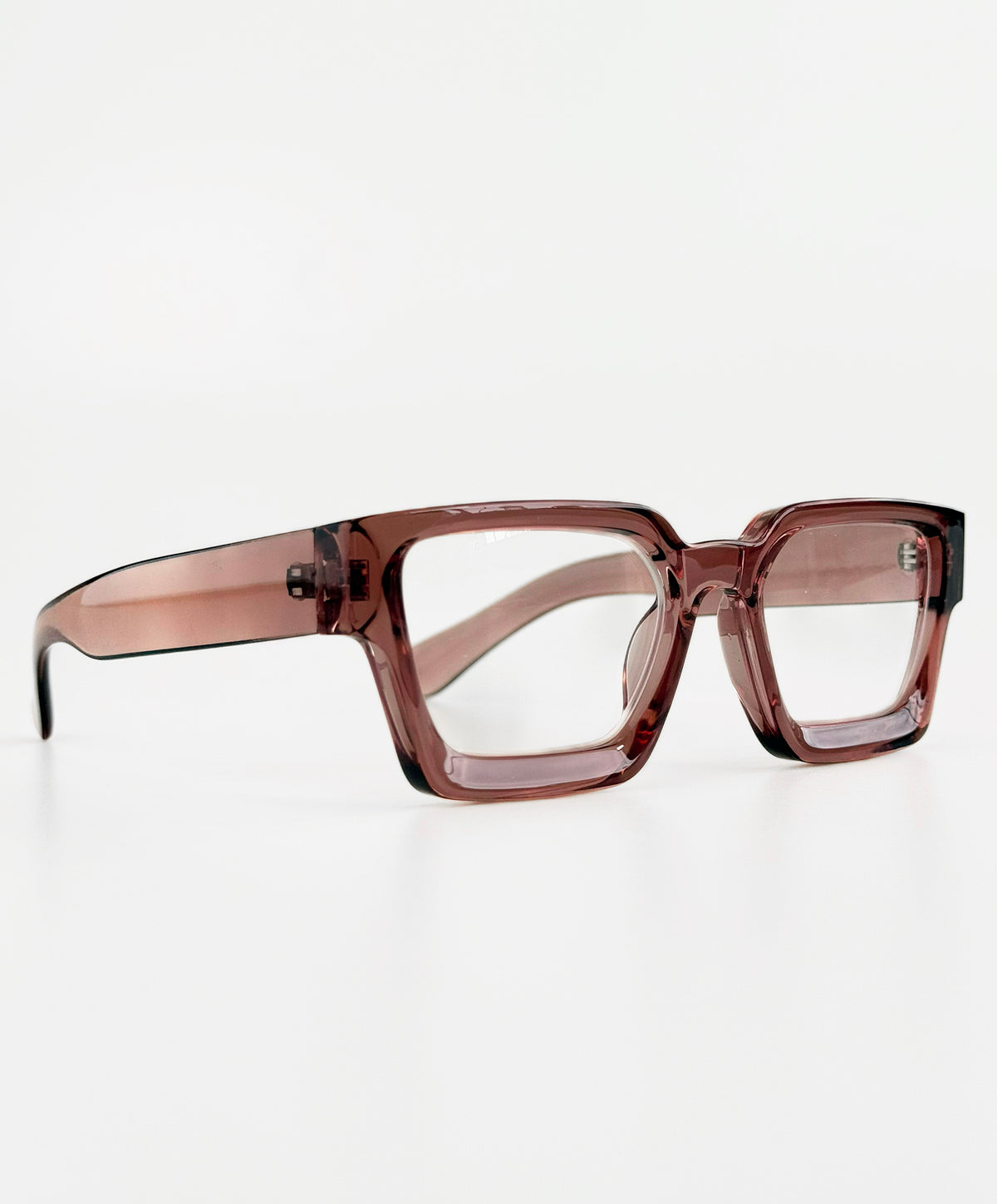 Ultra Edge Square Glasses-Rose Lucite-260 Other Accessories-Creative Group-Coastal Bloom Boutique, find the trendiest versions of the popular styles and looks Located in Indialantic, FL