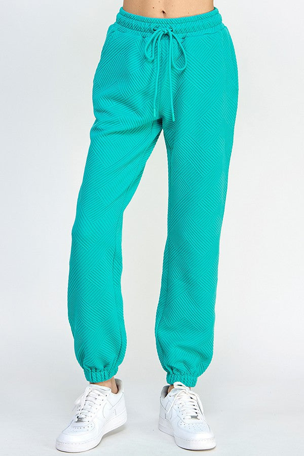 Taylor Jogger Pant - Turquoise-170 Bottoms-See and Be Seen-Coastal Bloom Boutique, find the trendiest versions of the popular styles and looks Located in Indialantic, FL