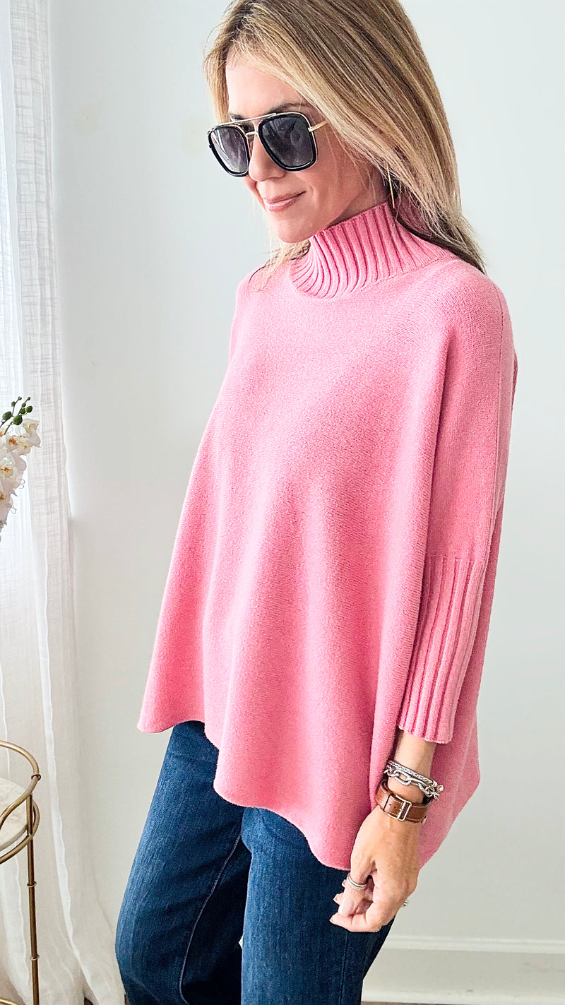 Break Free Relaxed Italian Sweater - Rose Pink-140 Sweaters-Germany-Coastal Bloom Boutique, find the trendiest versions of the popular styles and looks Located in Indialantic, FL