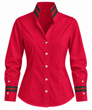 CB Custom - Wrapped in Tradition Italian Blouse - Red