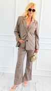 Boardroom Muse Plaid Set-210 Loungewear/Sets-ROUSSEAU-Coastal Bloom Boutique, find the trendiest versions of the popular styles and looks Located in Indialantic, FL