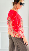 Untamed Number 5 Italian St Tropez Sweater- Tangerine-140 Sweaters-Italianissimo-Coastal Bloom Boutique, find the trendiest versions of the popular styles and looks Located in Indialantic, FL