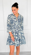 Bonsai Dreamscape Italian Button Down Dress-200 Dresses/Jumpsuits/Rompers-FH GROUP-Coastal Bloom Boutique, find the trendiest versions of the popular styles and looks Located in Indialantic, FL