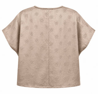 Shiny Shimmer Rose Pattern Top