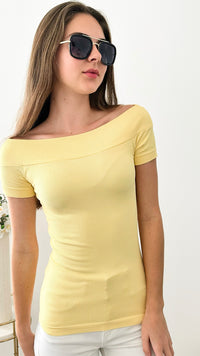 Brazilian Boatneck w/ Cap Sleeves Top-220 Intimates-VZ Group-Coastal Bloom Boutique, find the trendiest versions of the popular styles and looks Located in Indialantic, FL