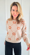 Pumpkin Sweater - Taupe-140 Sweaters-SO ME-Coastal Bloom Boutique, find the trendiest versions of the popular styles and looks Located in Indialantic, FL