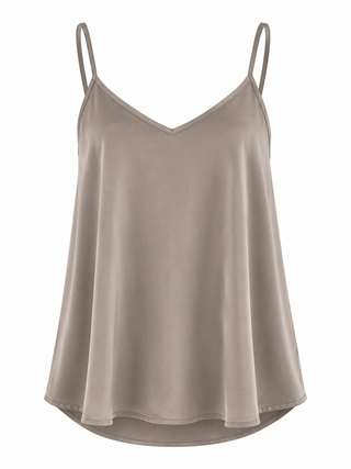 City Lights Italian Tank Top - Taupe